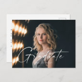 Moderne scripting 2023 afstuderen aankondiging briefkaart (Voorkant / Achterkant)