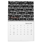 Moderne scriptkalender voor markeerstiften kalender (Feb 2026)