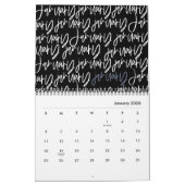 Moderne scriptkalender voor markeerstiften kalender (Jan 2026)