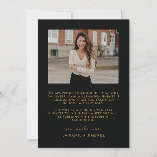 MODERNE SCRIPTKALLIGRAFIE AFSTUDEREN | AFSTUDEREN AANKONDIGING (Achterkant)