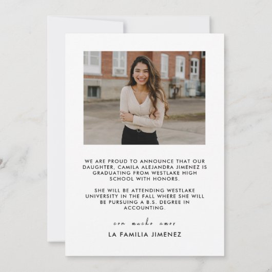 MODERNE SCRIPTKALLIGRAFIE AFSTUDEREN | AFSTUDEREN AANKONDIGING (Achterkant)