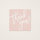 Moderne scriptkalligrafie bedankt u voor de zwarte vierkante visitekaartjes (Voorkant)