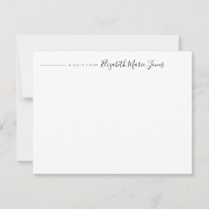 Moderne scriptkalligrafie Een elegante noot uit de Notitiekaartje