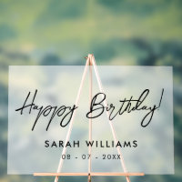 Moderne scriptkalligrafie Happy Birthday Frosted