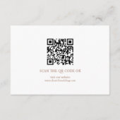 Moderne scriptkalligrafie mocha en witte bruiloft informatiekaartje (Achterkant)