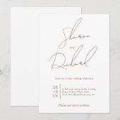 Moderne scriptkalligrafie mocha minimalistische br kaart (Voorkant / Achterkant)