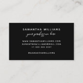 Moderne scriptkalligrafie naam elegant feminine visitekaartje (Achterkant)