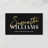 Moderne scriptkalligrafie naam elegant feminine visitekaartje (Voorkant)