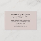 Moderne scriptkalligrafie naam elegant feminine visitekaartje (Achterkant)