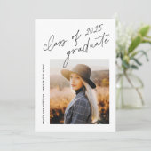 Moderne scriptklasse van 2025 Foto-Afstuderen Kaart (Staand voorkant)