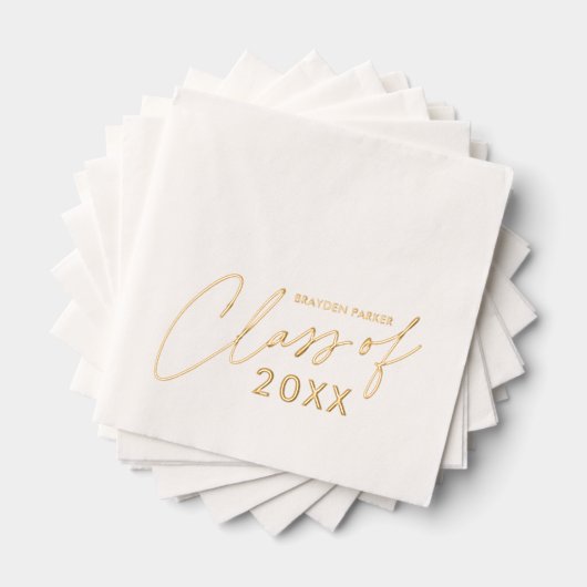 Moderne scriptklasse van Afstuderen Folie Servetten (Insitu (Gestapeld))