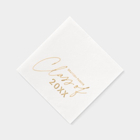 Moderne scriptklasse van Afstuderen Folie Servetten (Rechts)