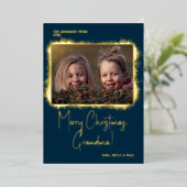 Moderne scriptlettertype voor script: Kerstmis Folie Feestdagenkaart (Staand Voorkant)