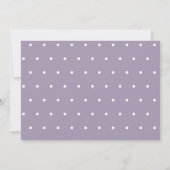 Moderne scriptnaam foto polka dot geboorte aankondiging (Achterkant)