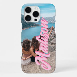 Moderne scriptnaam Monogram Foto iPhone 16 Pro Max Hoesje
