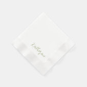 Moderne scriptnaam Moss Green Shower Servet (Hoek)