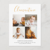 Moderne scriptnaam multi photo polka dot