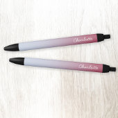 Moderne scriptnaam Roze Blauw Verloop Gepersonalis Zwarte Inkt Pen