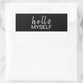 Moderne scriptnaamlabel brandingontwerp rechthoekige sticker (Tas)