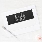 Moderne scriptnaamlabel brandingontwerp rechthoekige sticker (Envelop)