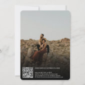 Moderne scriptnamen 4 foto's qr code bruiloft kaart (Achterkant)