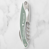 Moderne scriptpagina Groene briefvormig voorstel c Kurkentrekker (Achterkant)