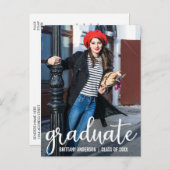 Moderne scriptpartijuitnodiging Foto W Uitnodiging Briefkaart (Voorkant / Achterkant)