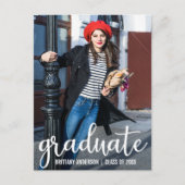 Moderne scriptpartijuitnodiging Foto W Uitnodiging Briefkaart (Voorkant)