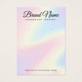 Moderne scriptpastelrainboogkaart visitekaartje (Voorkant)