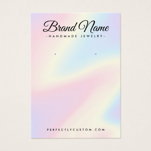 Moderne scriptpastelrainboogkaart visitekaartje (Voorkant)