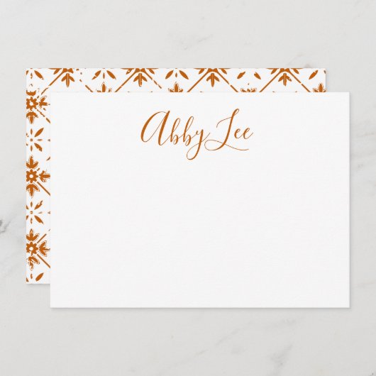 Moderne scripts en Tegel briefpapier Bedankkaart (Voorkant / Achterkant)