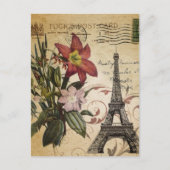 moderne  scripts zoals Paris Eiffel Tower Briefkaart (Voorkant)