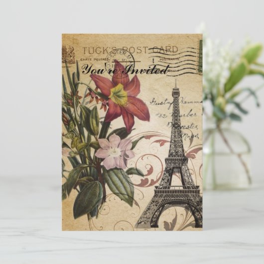 moderne  scripts zoals Paris Eiffel Tower Kaart (Staand voorkant)