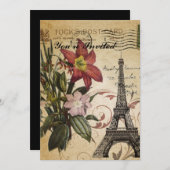 moderne scripts zoals Paris Eiffel Tower Kaart (Voorkant / Achterkant)