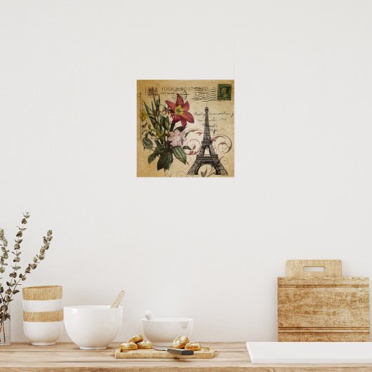 moderne scripts zoals Paris Eiffel Tower Poster (Keuken)