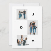 Moderne scripttekenkerstfoto met Typografie Feestdagenkaart (Achterkant)