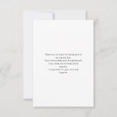 Moderne scripttypografie 1e verjaardagsfoto bedankkaart (Achterkant)