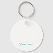 Moderne scripttypografie foto minimalistische fami sleutelhanger (Achterkant)