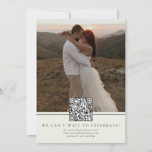 Moderne scripttypografie foto save the date (Achterkant)