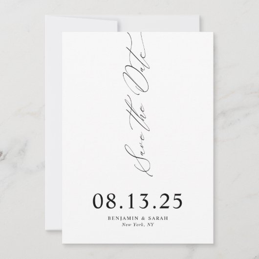 Moderne scripttypografie | QR Code Arch Foto Save The Date (Voorkant)