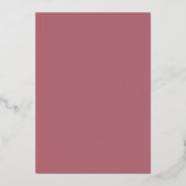 Moderne Scripttypografie Roze Gouden Huwelijk Folie Uitnodiging (Achterkant)