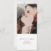 Moderne Scriptuur Bourgondië All In One Foto Bruil Kaart (Achterkant)