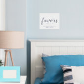 Moderne Scriptuur Trouwgunsten Zilver Folie Afdrukken (Insitu (Slaapkamer))