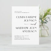Moderne Scriptuur Trouwkaart | Minimalistische Fot Kaart (Staand voorkant)