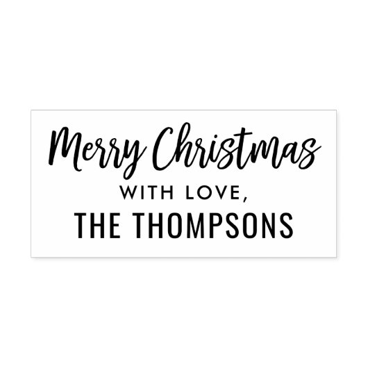 Moderne scriptversie kerstfeestdag feestdag feestd  zelfinktende stempel (Design)