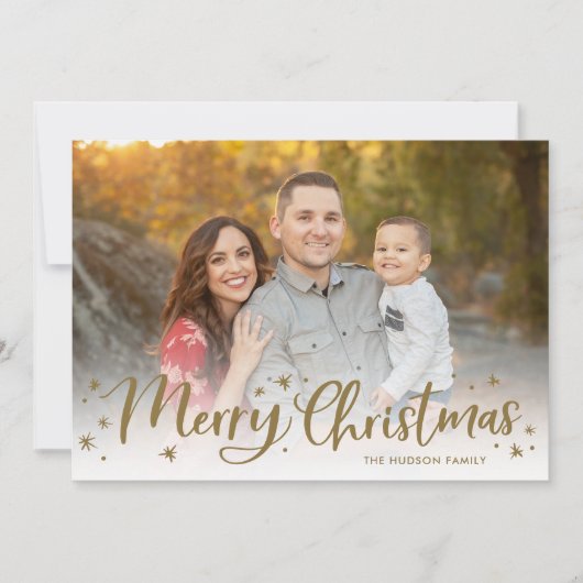 Moderne scriptversie voor pretkerkalligrafie feestdagenkaart (Voorkant)