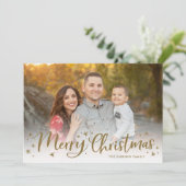 Moderne scriptversie voor pretkerkalligrafie feestdagenkaart (Staand voorkant)