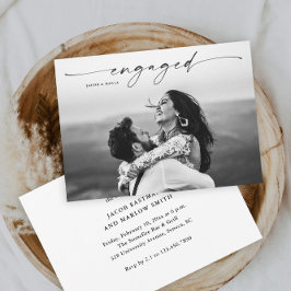 Moderne scriptweduwenpartij voor foto's kaart