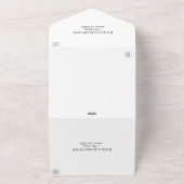 Moderne Scripty Zwart-wit foto QR-code All In One Uitnodiging (Buitenkant)