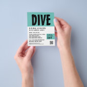 Moderne, scuba duikles Adverteren Flyer (Hand)